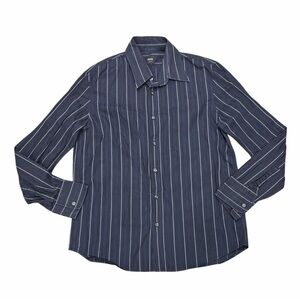 Boss Hugo Boss Dark Blue Striped Button Down Shirt